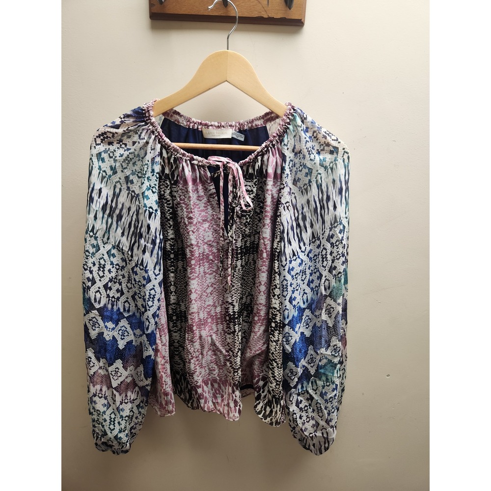 Ramy‎ Brook New York Women's M M Silk Blend Printed Boho Blouse